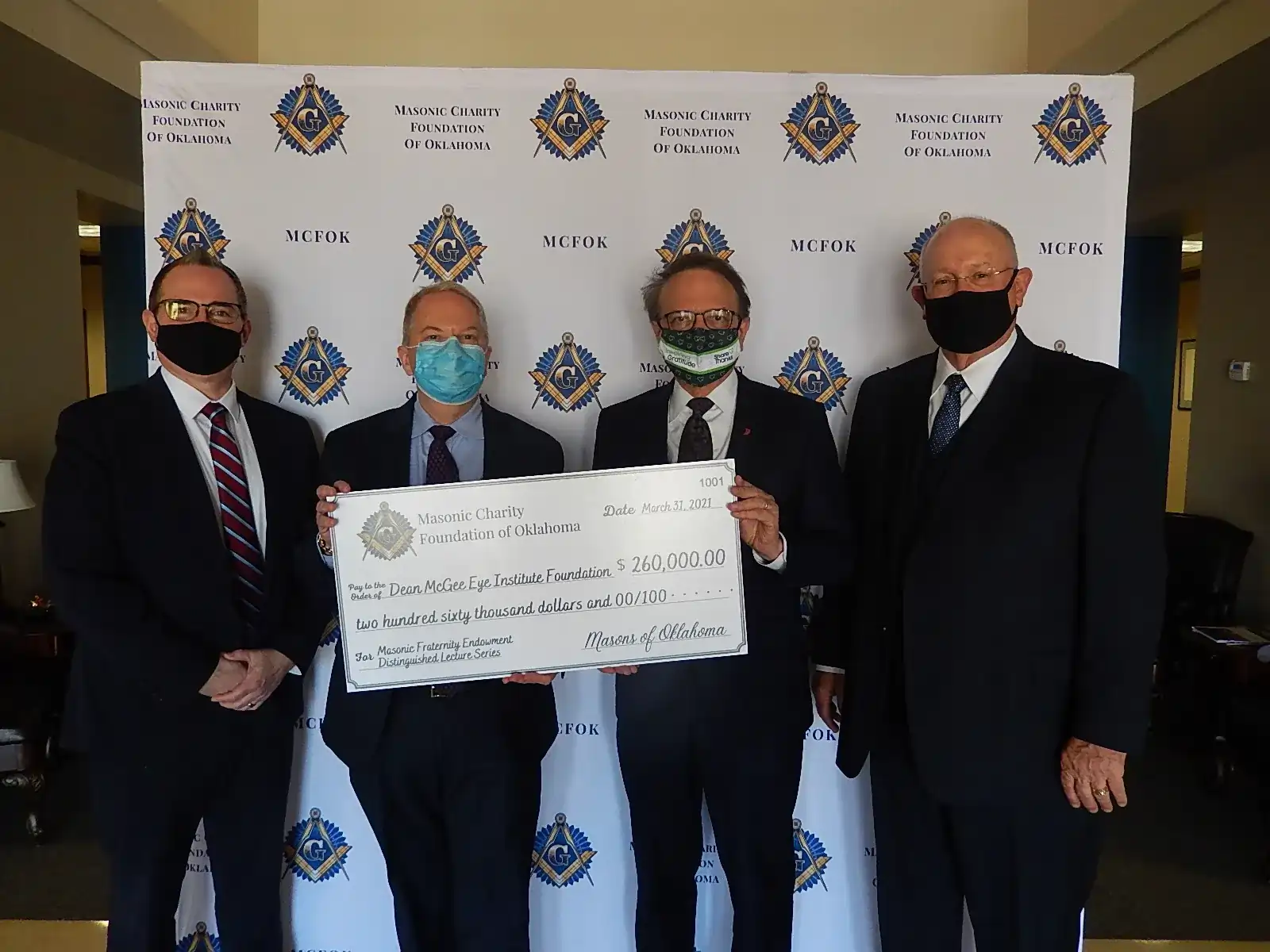 Masonic Charity Foundation of Oklahoma Endows Distinguished Lecture Series at the Dean McGee Eye Institute